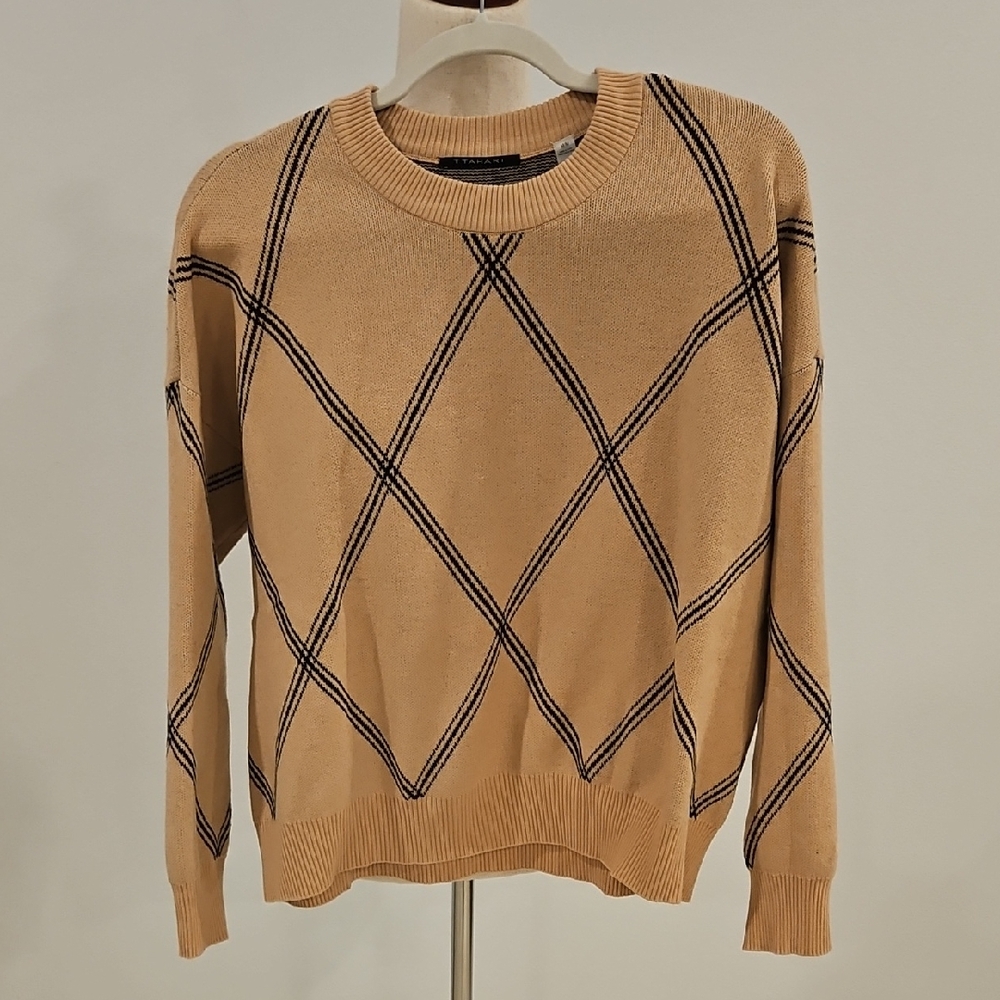 T Tahari Beige Knit Sweater